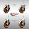 Service Caster 5 Inch SS High Temp Phenolic Wheel Swivel 10mm Threaded Stem Caster Set SCC SCC-SSTS20S514-PHSHT-M1015-4 - alternate 3